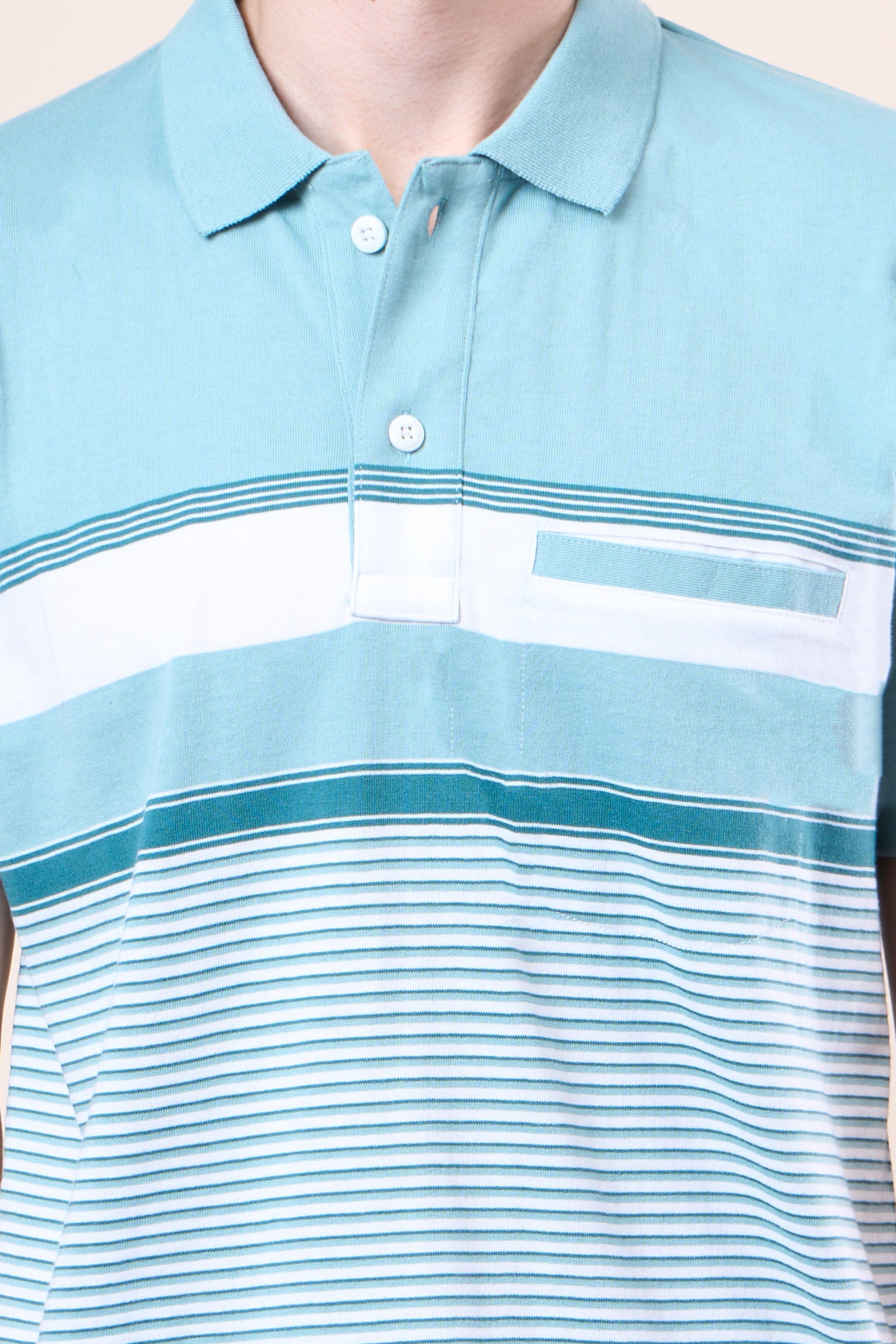 Striped Cotton Polo T-Shirt - 102527
