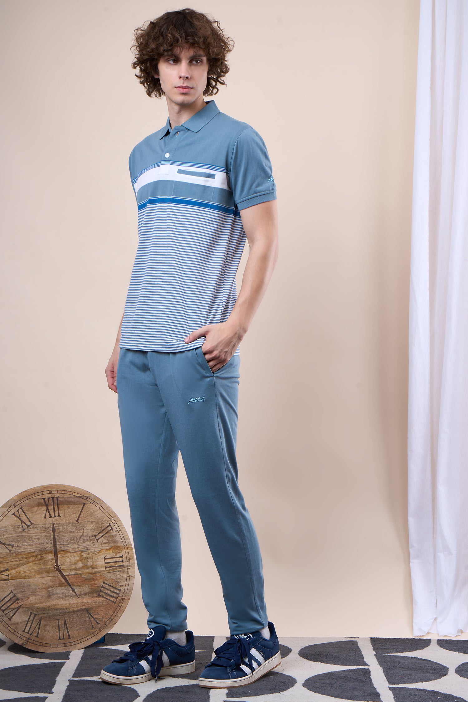 Striped Cotton Polo T-Shirt - 102527
