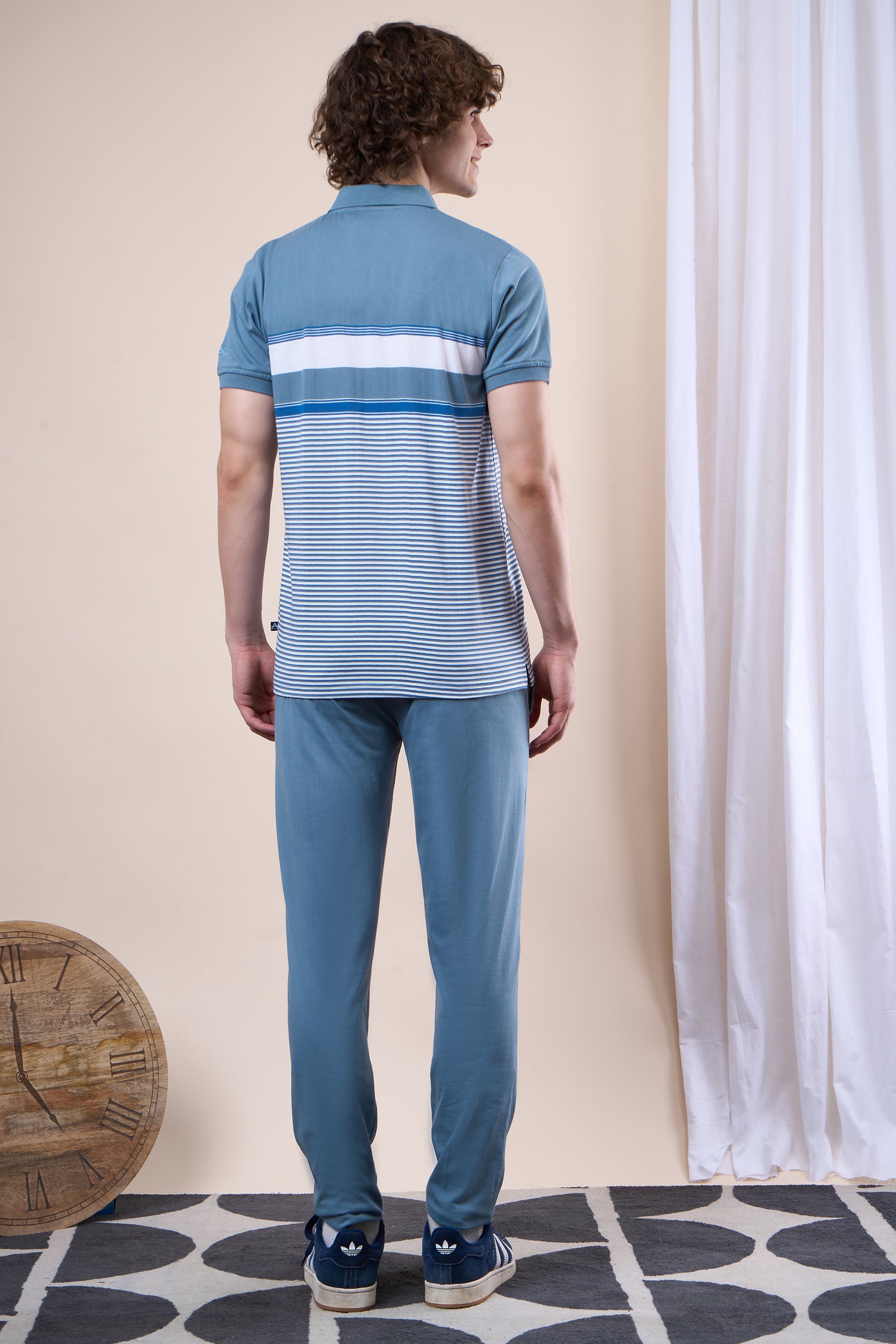 Striped Cotton Polo T-Shirt - 102527