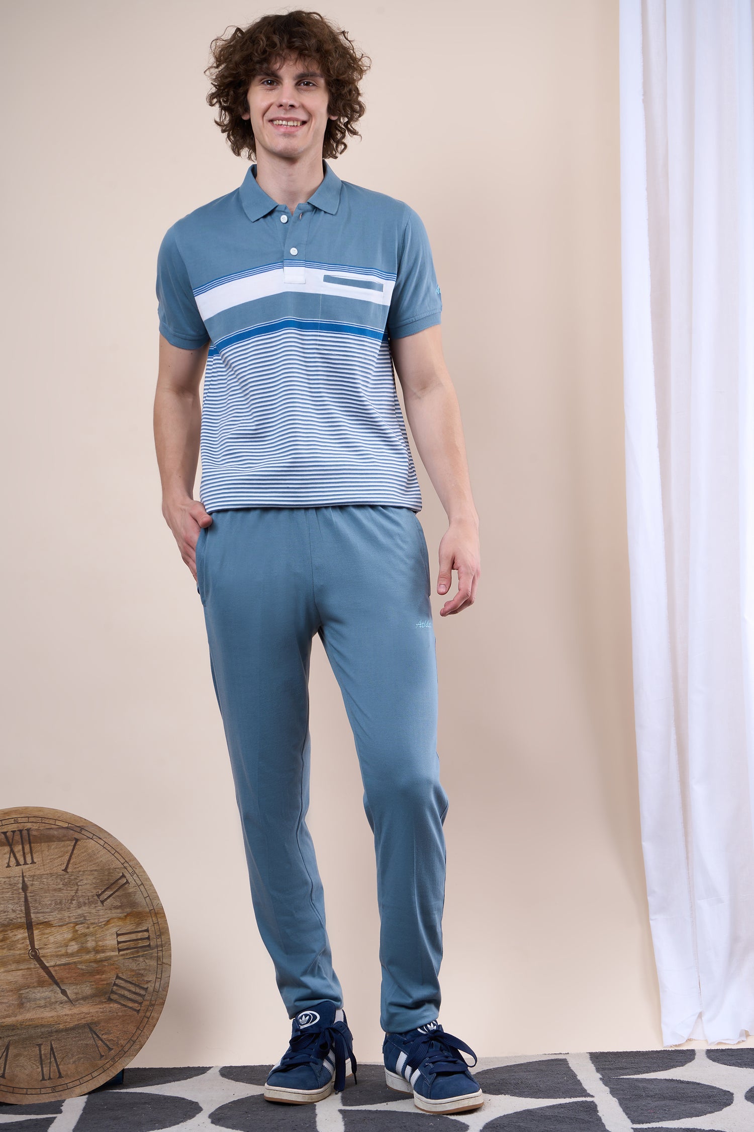 Striped Cotton Polo T-Shirt - 102527