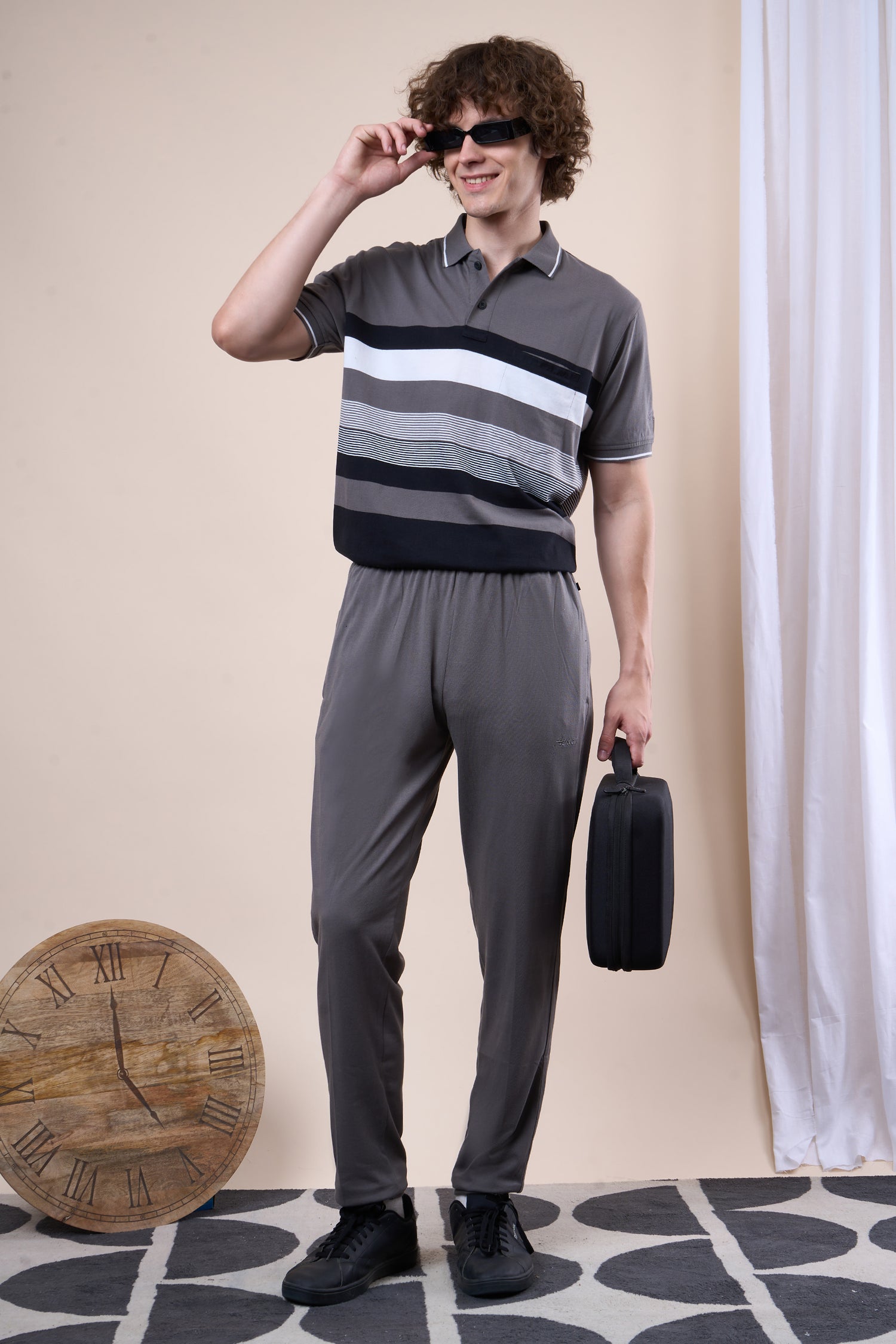 Striped Cotton Polo T-Shirt - 102528