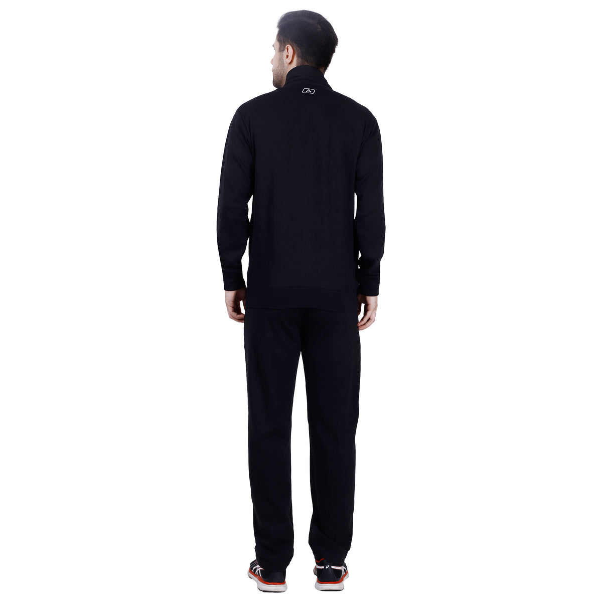 Shoulder Detail Zip-Up Tracksuit Set - 8011