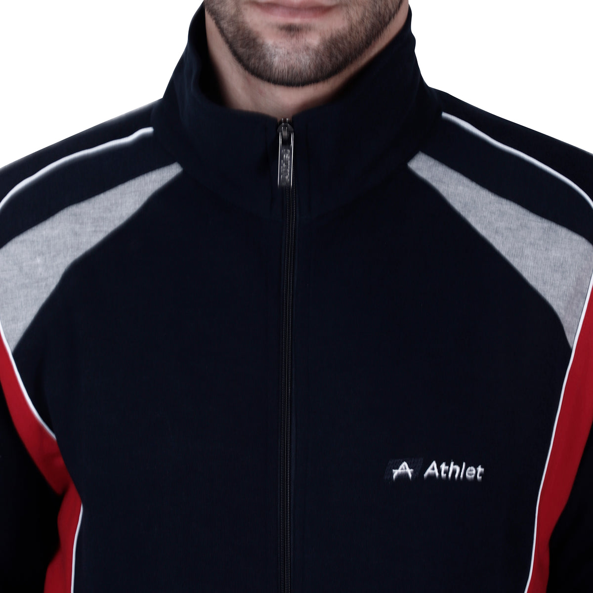 Shoulder Detail Zip-Up Tracksuit Set - 8011