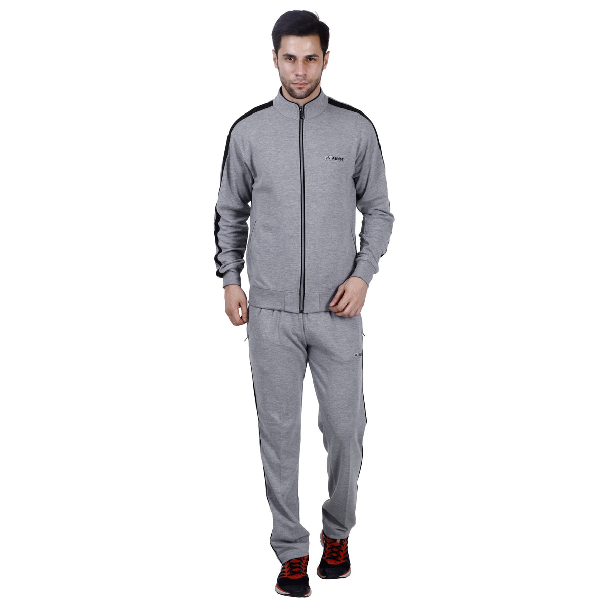 Men's Athletic Full-Zip Tracksuit Set - 8057