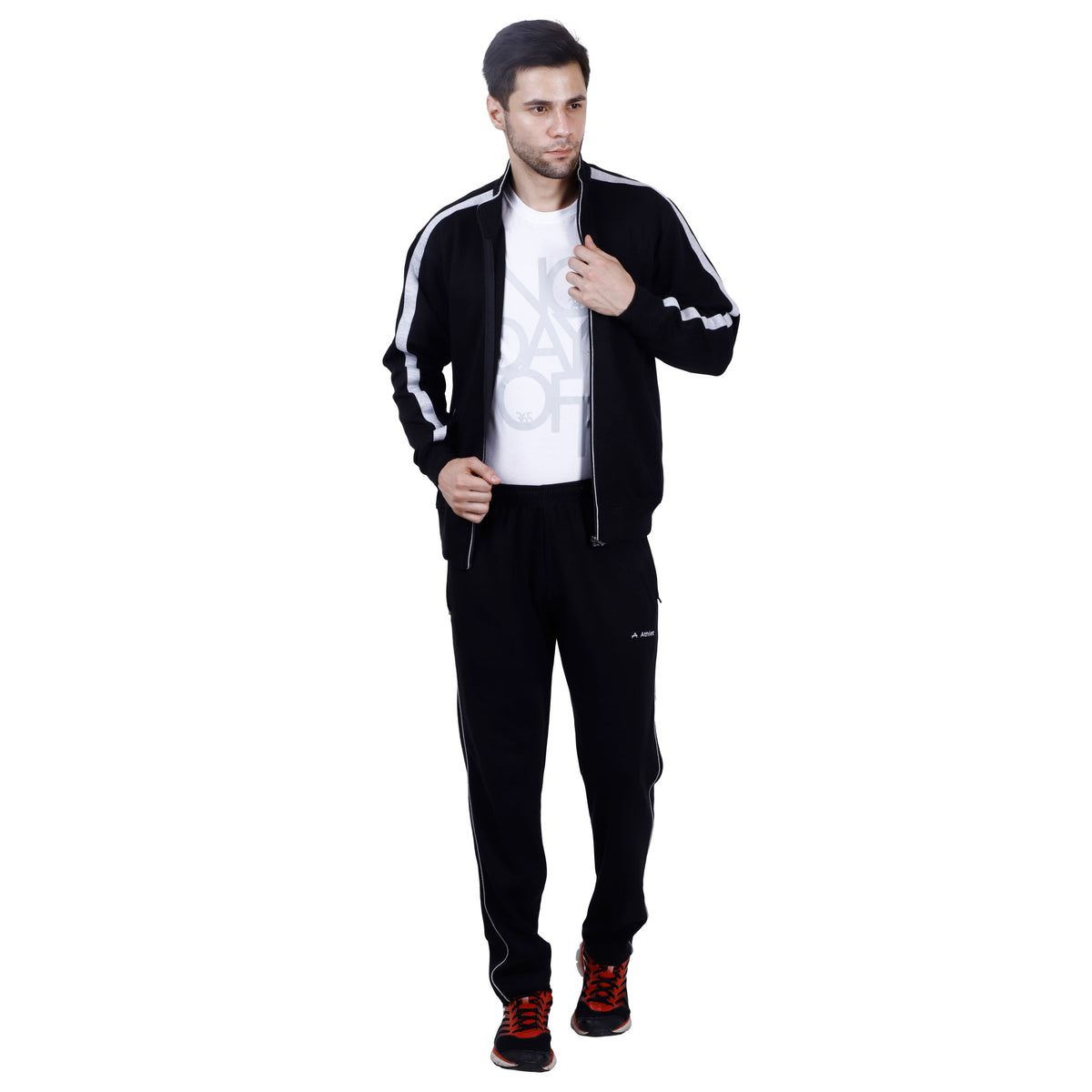 Men's Athletic Full-Zip Tracksuit Set - 8057
