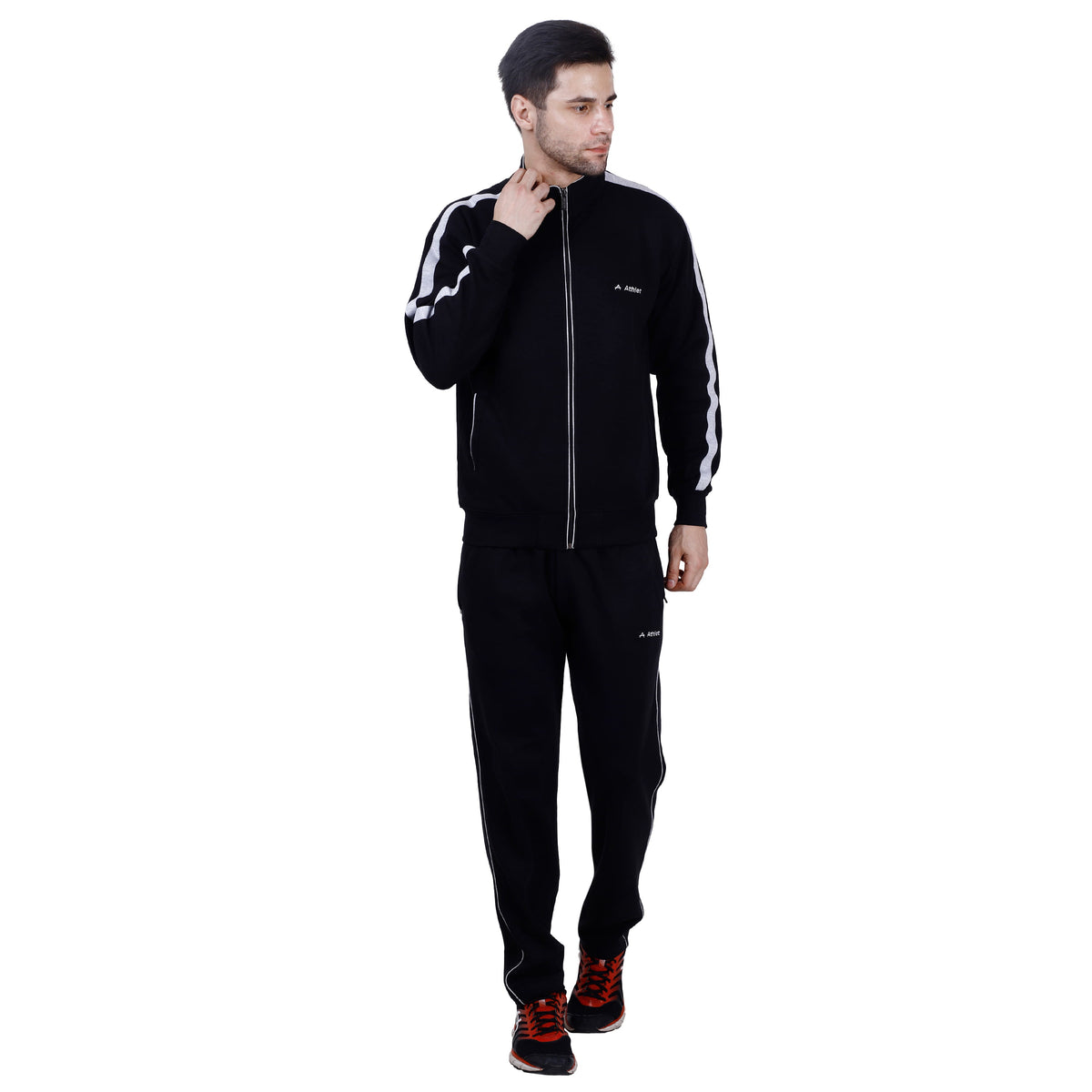 Men's Athletic Full-Zip Tracksuit Set - 8057