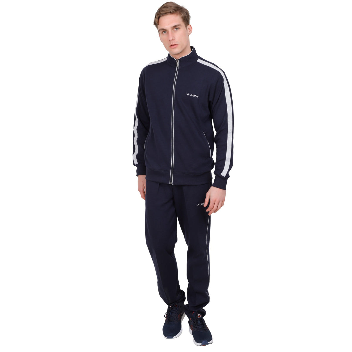 Men's Athletic Full-Zip Tracksuit Set - 8057