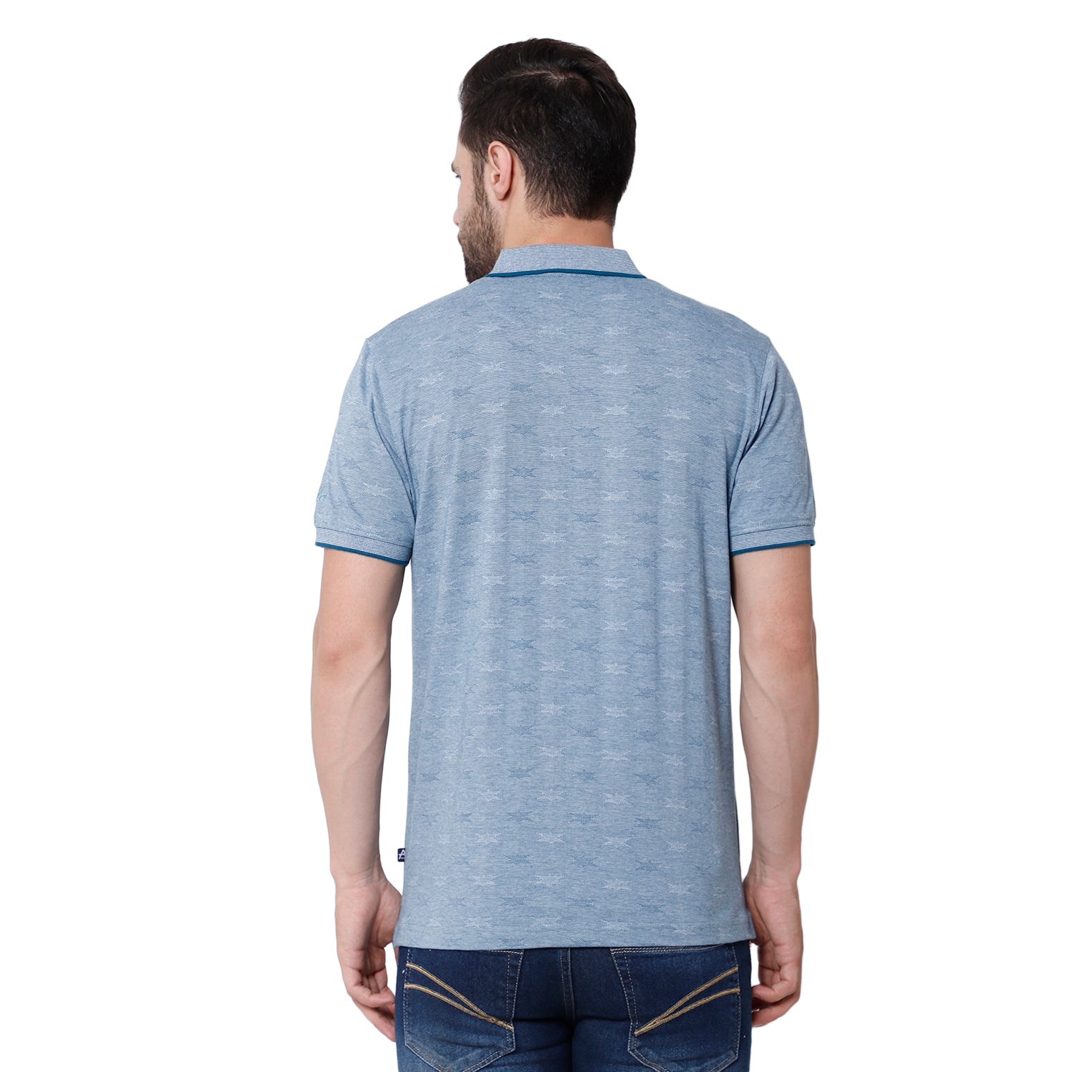 Men's Cotton Jacquard Polo T-Shirt - 202418