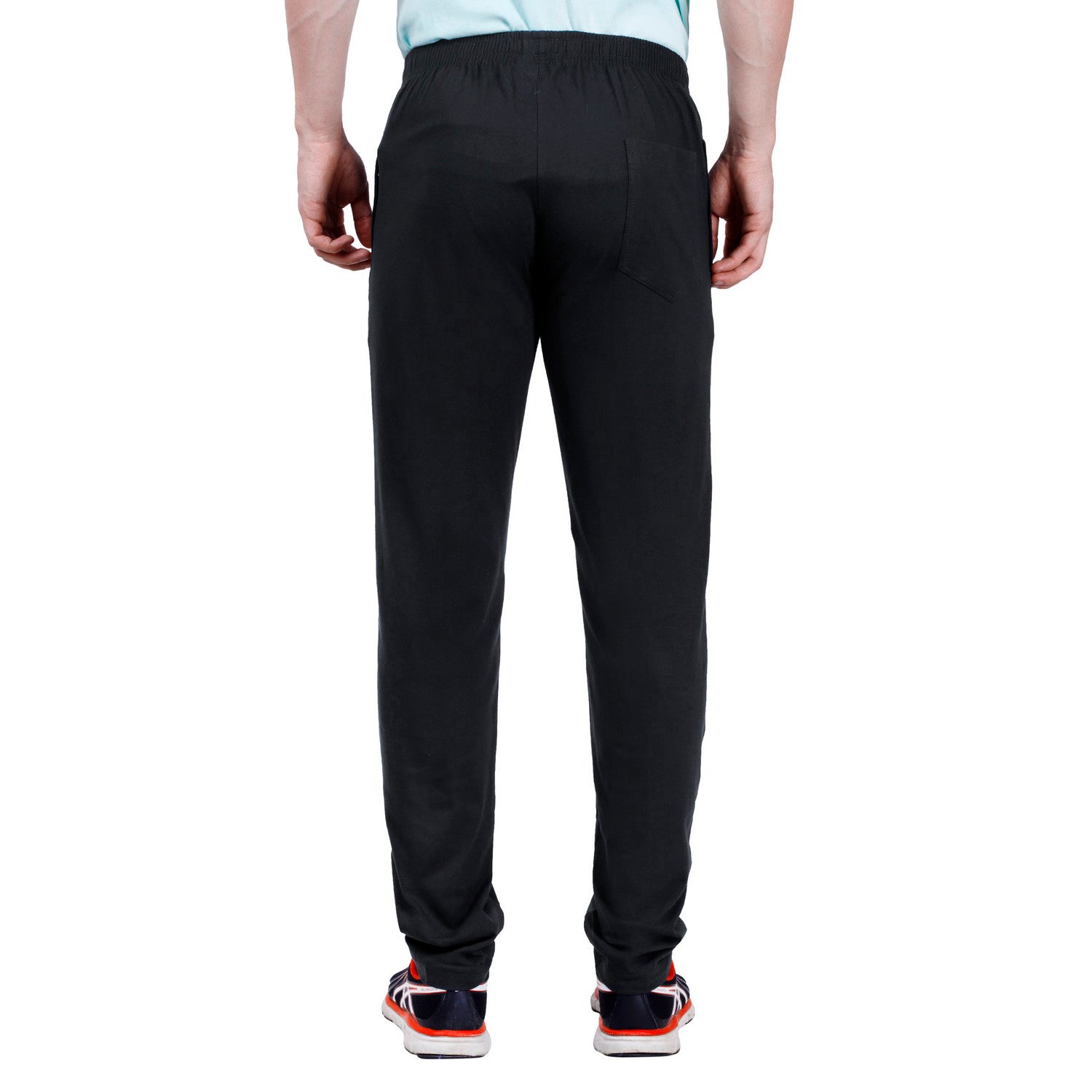 Cotton Track Pants with Front Zip & Back Pocket - 606