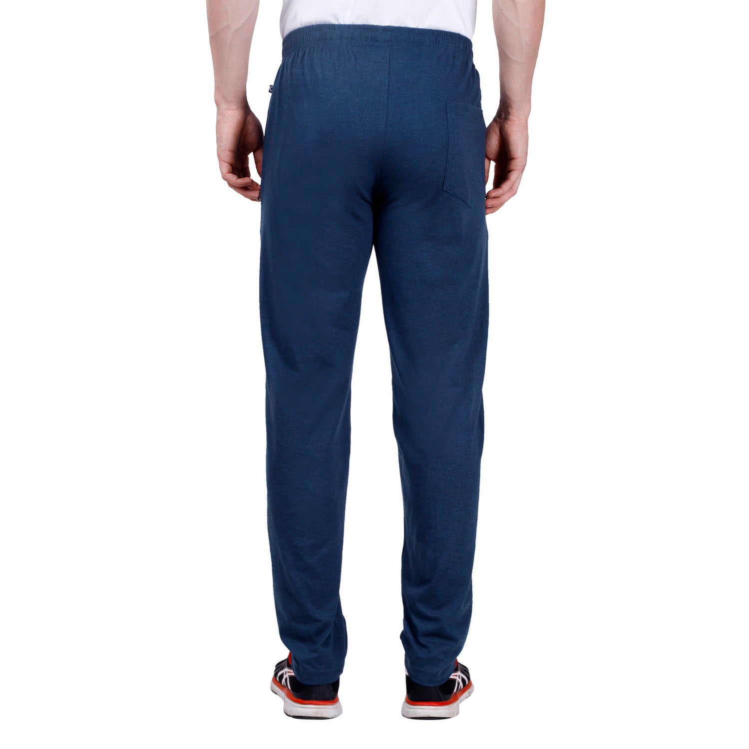 Cotton Track Pants with Front Zip & Back Pocket - 606