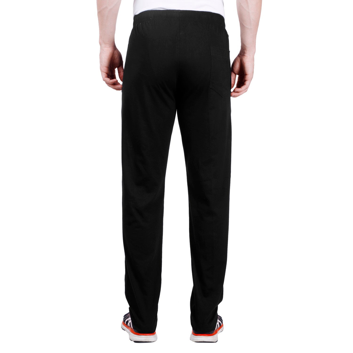 Cotton Track Pants with Front Zip & Back Pocket - 606