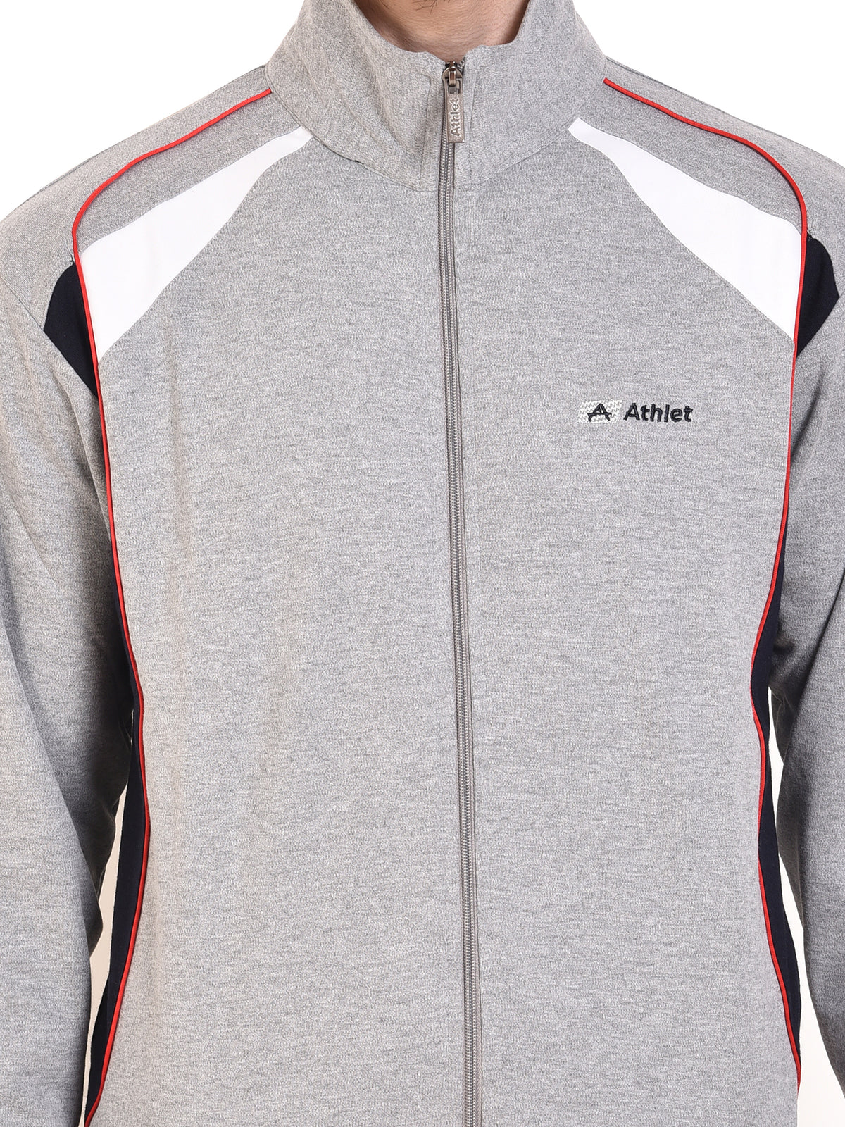 Shoulder Detail Zip-Up Tracksuit Set - 8011