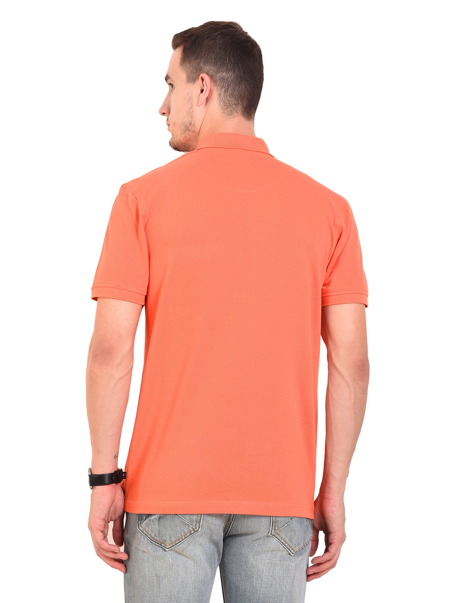 Casual Solid Matty Polo TShirt Chest Pocket - 1004 HS