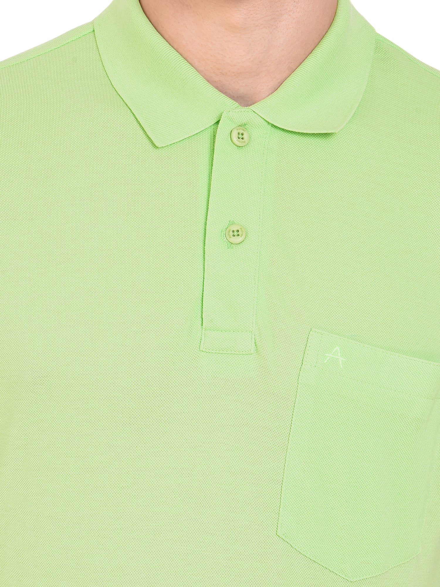 Casual Solid Matty Polo TShirt Chest Pocket - 1004 HS