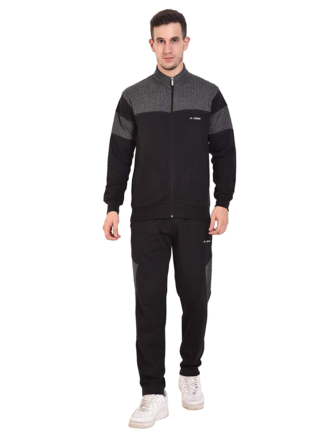 mens grey slim fit tracksuit